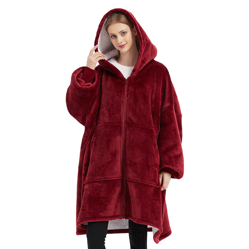Oversized Robe Style Giant Blanket Hoodie-CALLISTARI