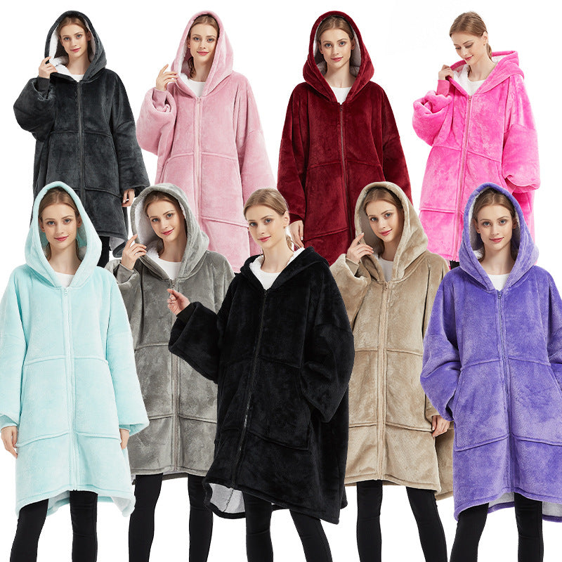 Oversized Robe Style Giant Blanket Hoodie-CALLISTARI