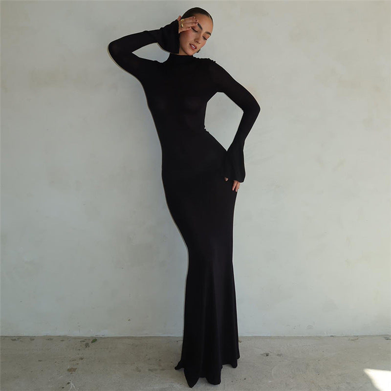Paxton Cutout Long Sleeve Maxi Dress-CALLISTARI