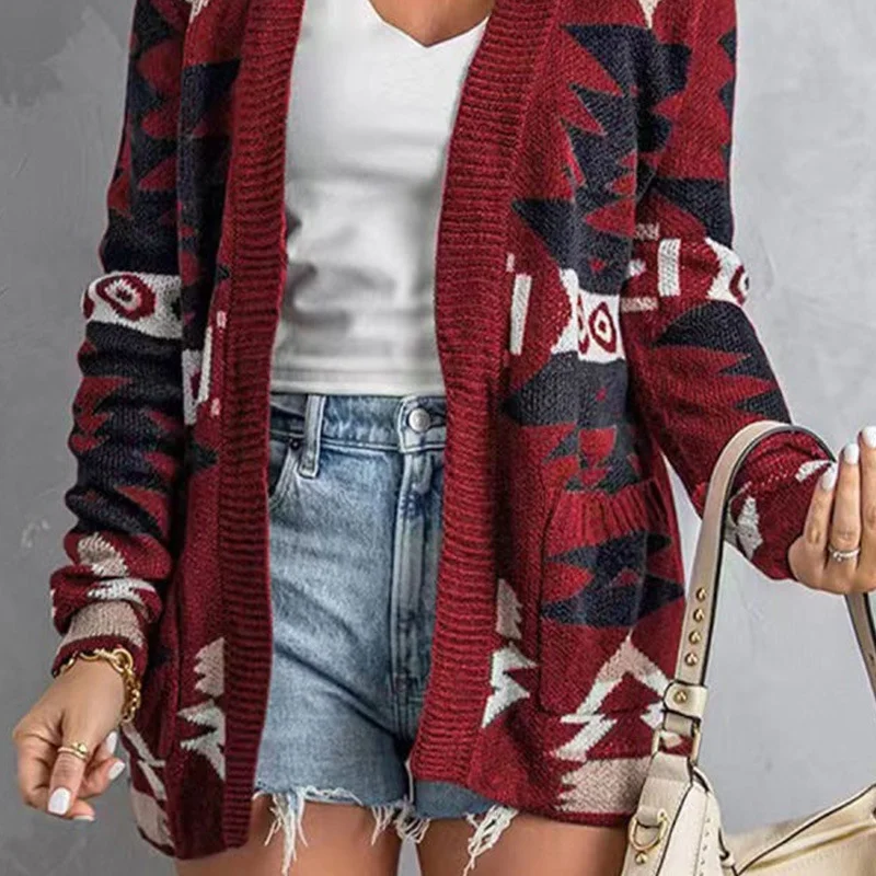 Vintage Ethnic Knitted Cardigan