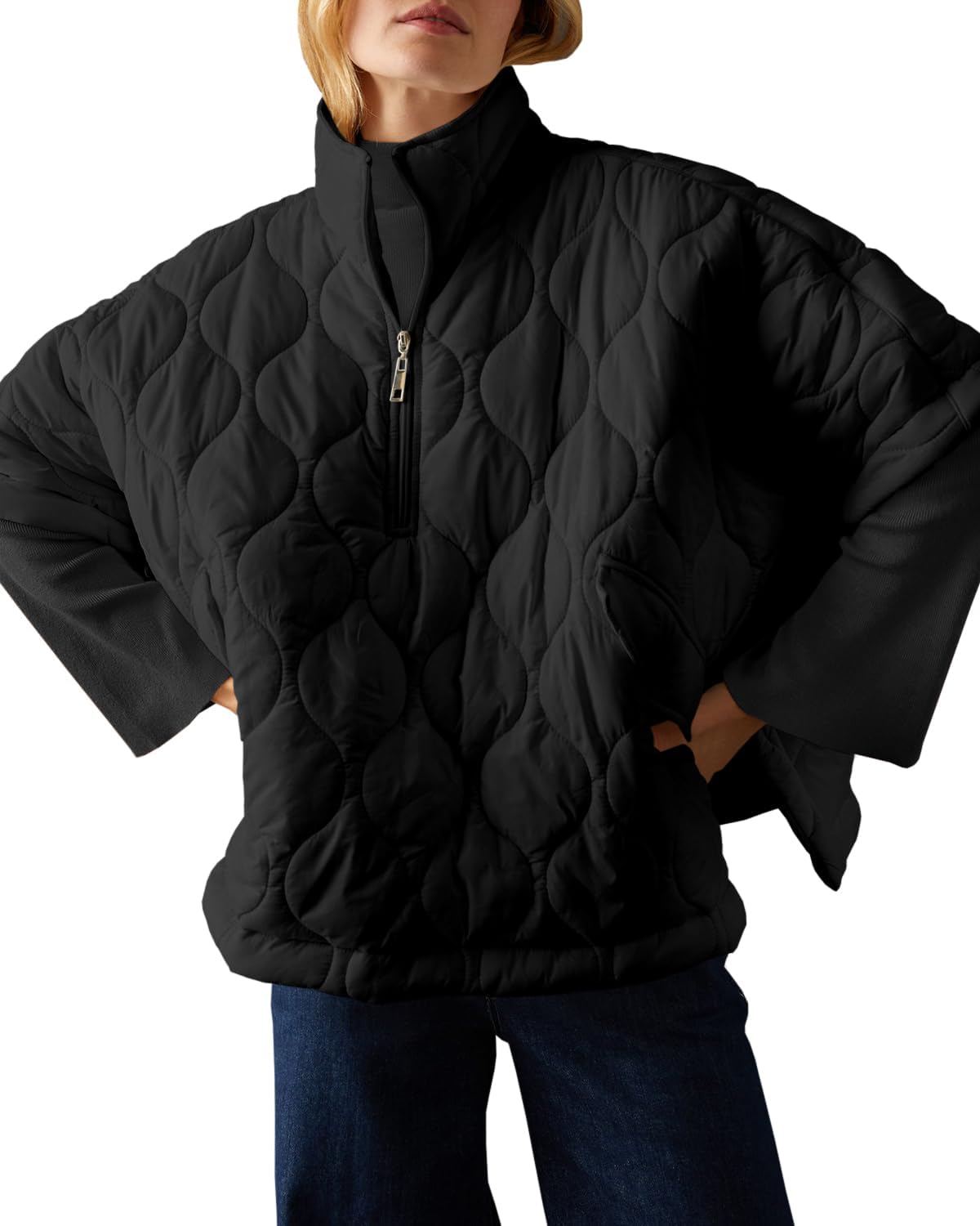 Quilted Poncho - Style Jacket-aritzao