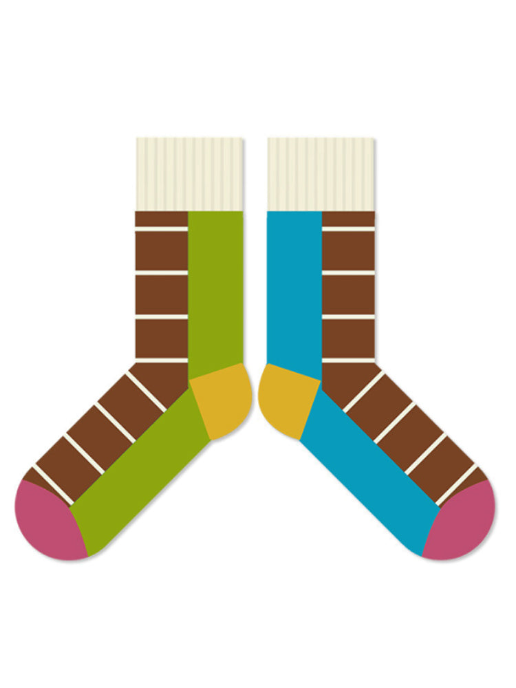 Colorful Striped Cotton Socks-CALLISTARI