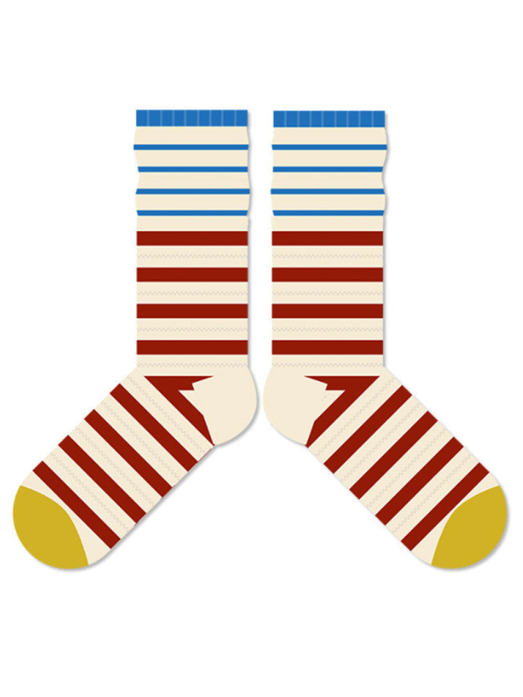 Colorful Striped Cotton Socks-CALLISTARI
