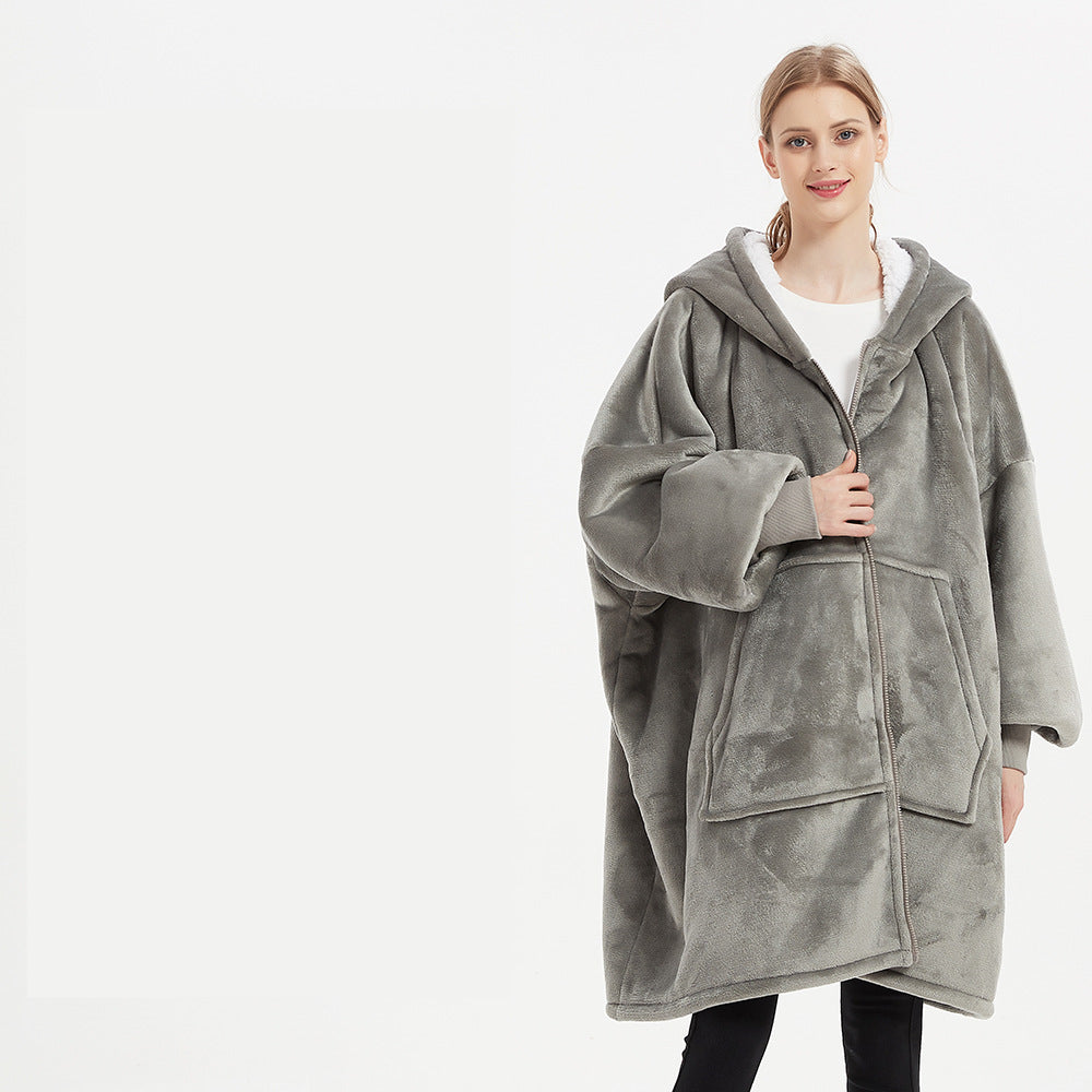Oversized Robe Style Giant Blanket Hoodie-CALLISTARI