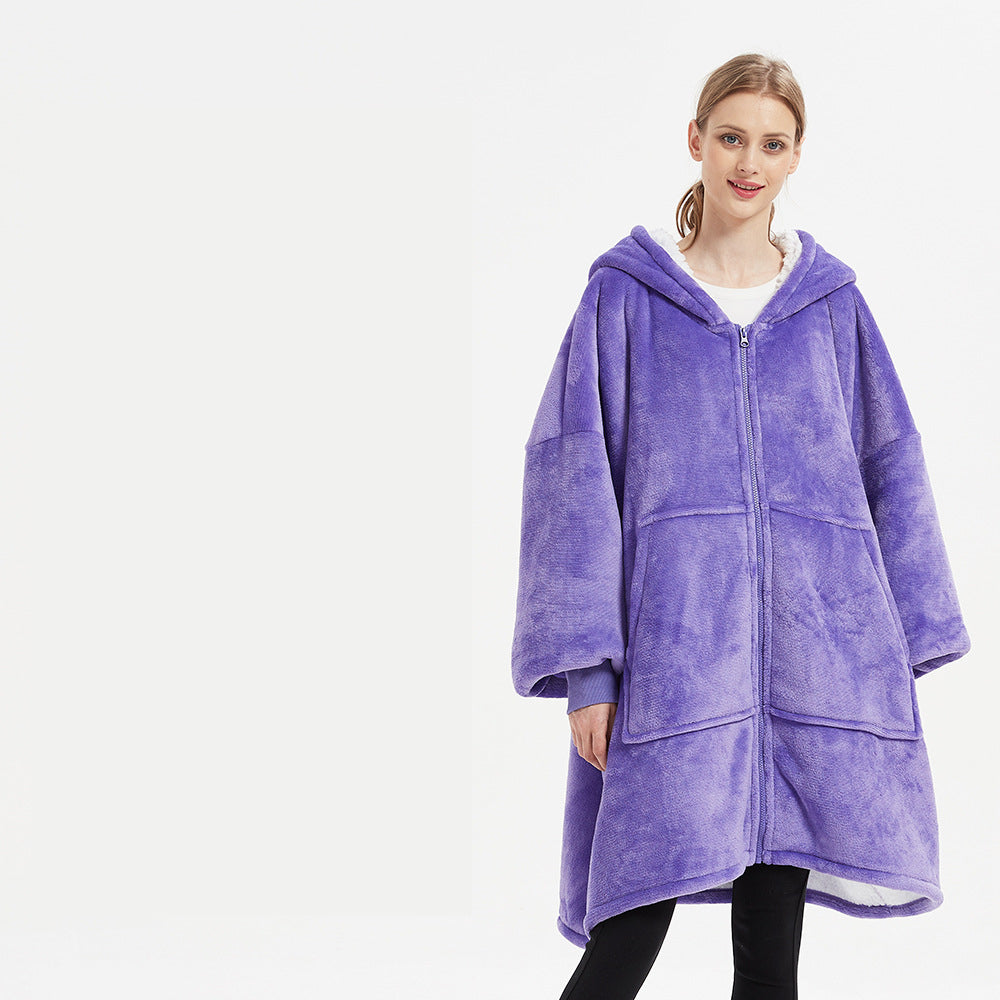 Oversized Robe Style Giant Blanket Hoodie-CALLISTARI