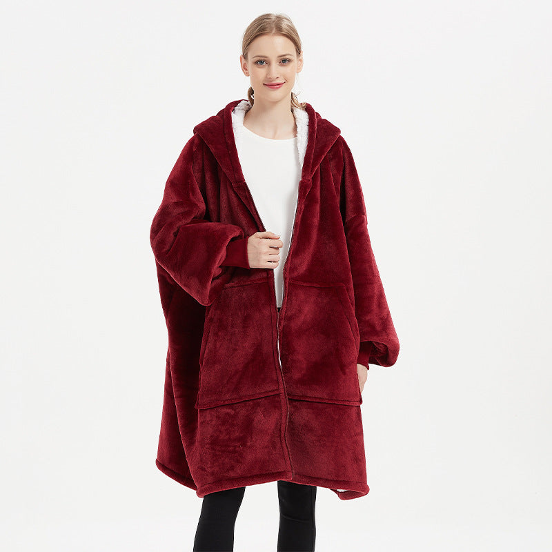 Oversized Robe Style Giant Blanket Hoodie-CALLISTARI