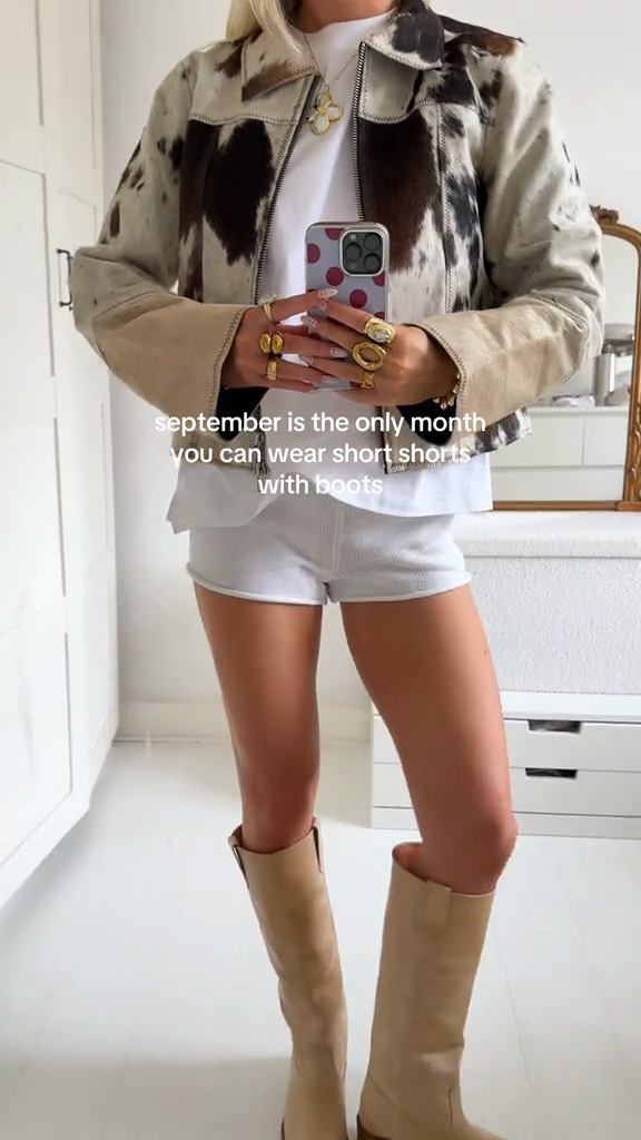 Cow - Print Faux Leather Jacket-aritzao