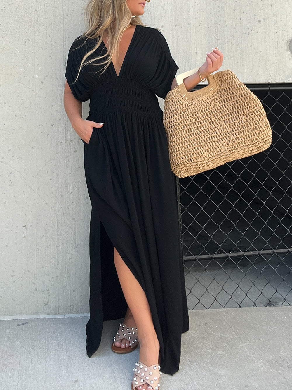 Black Broken Hearted Maxi Dress-CALLISTARI