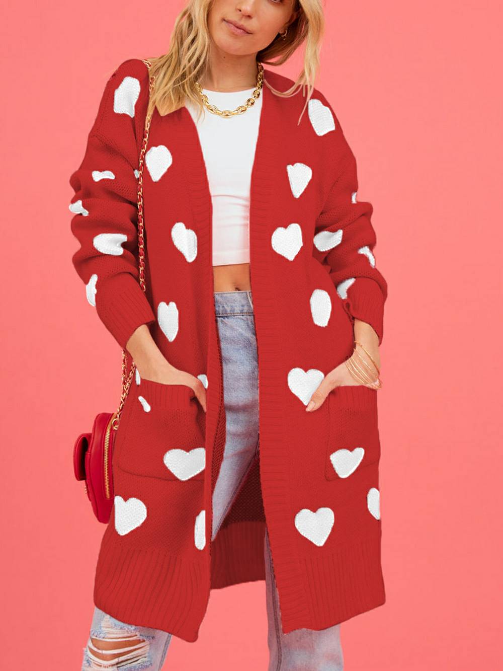 Heart Knit Cardigan-CALLISTARI