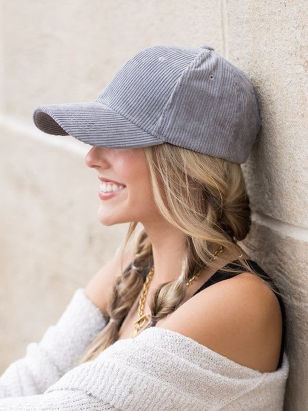 Corduroy Boyfriend Ball Cap-CALLISTARI