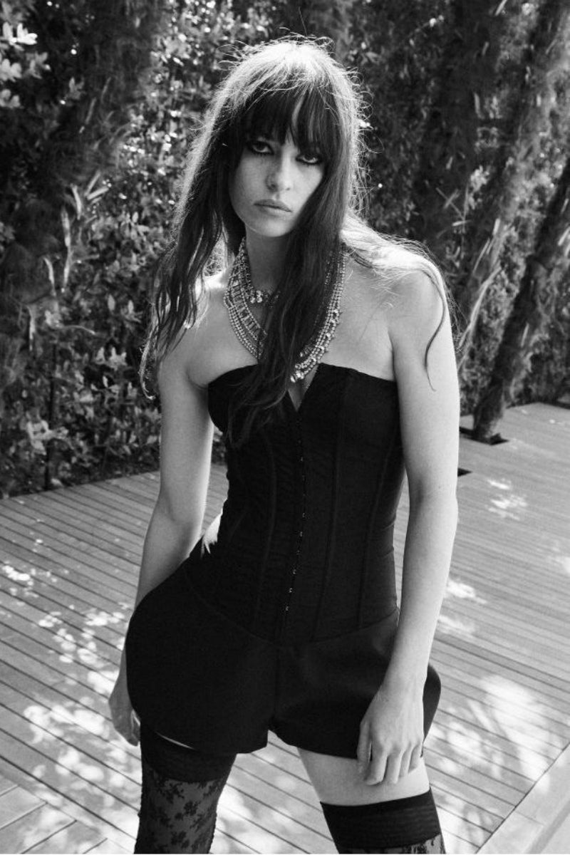 Dark Intentions Strapless Corset Romper-aritzao