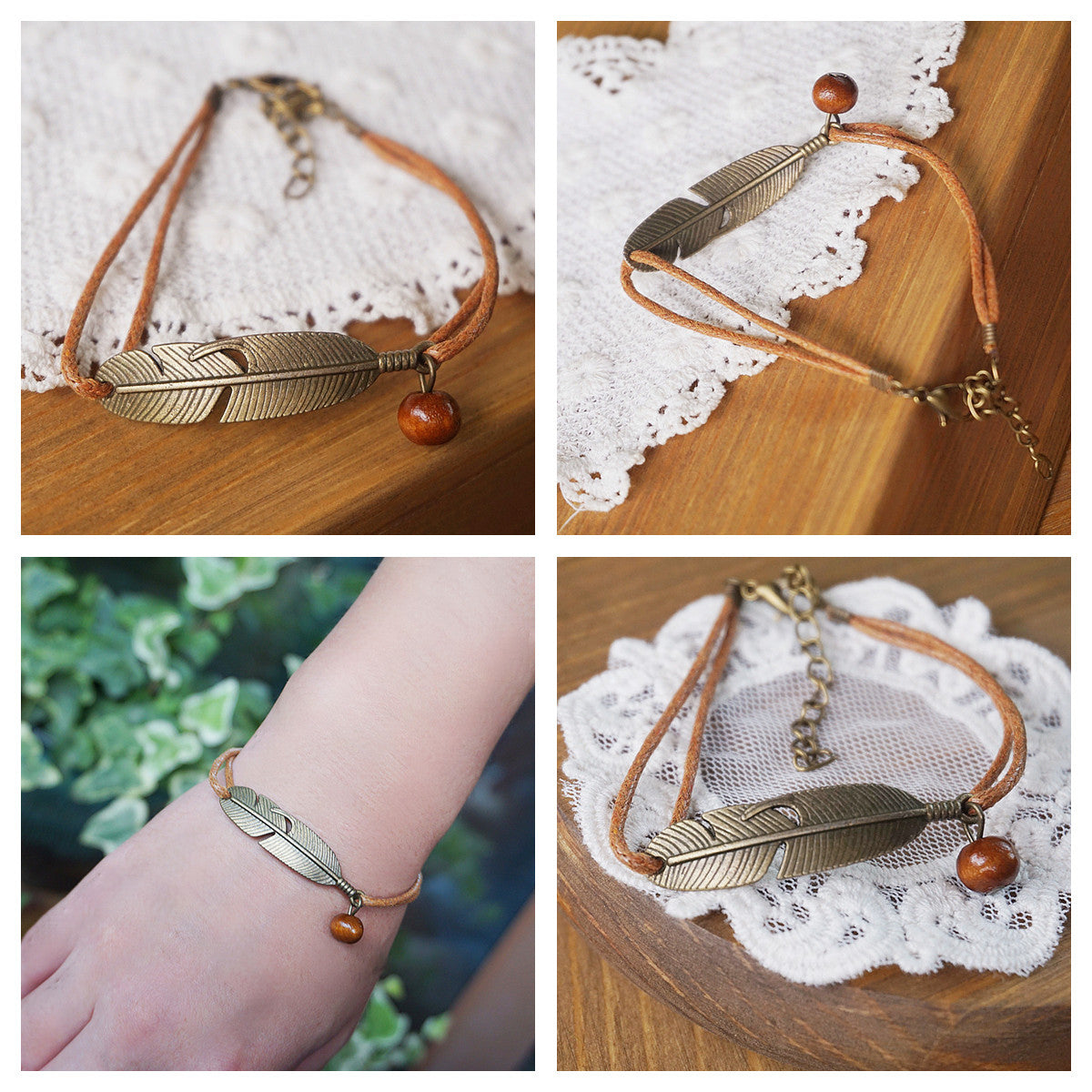 Christmas Handmade Forest Pearl Snowflake Bracelet-CALLISTARI