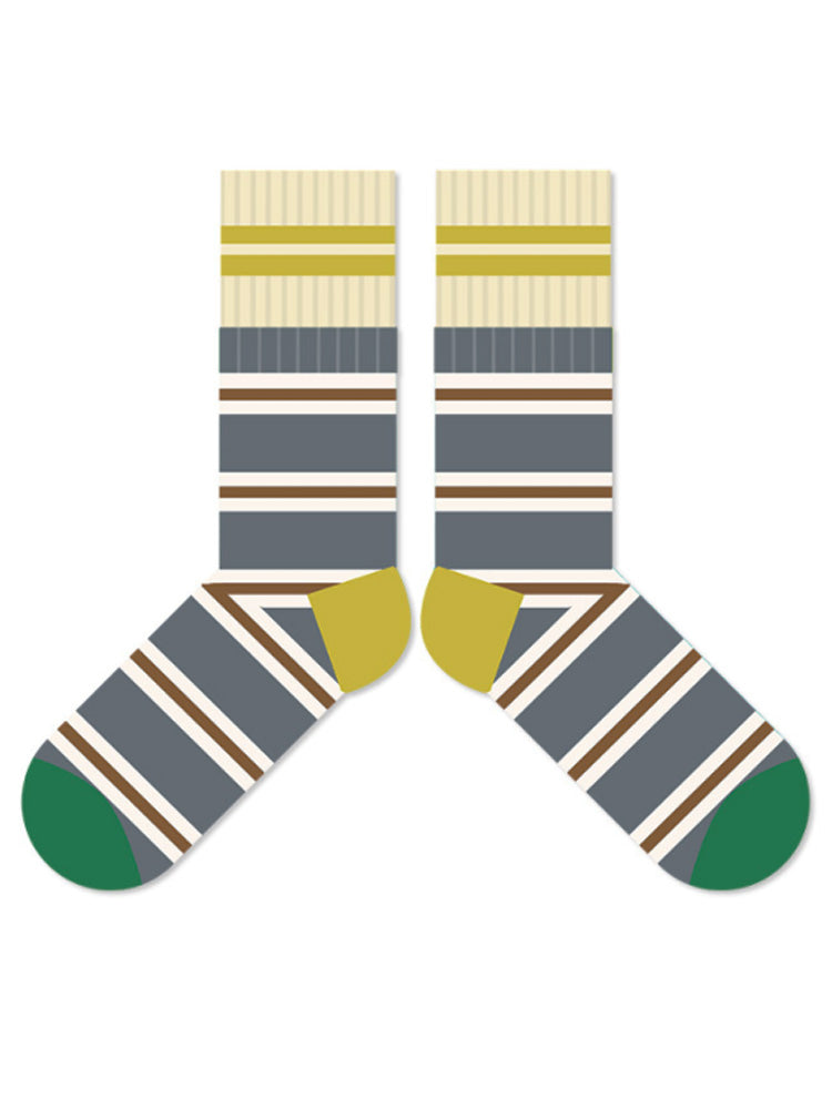 Colorful Striped Cotton Socks-CALLISTARI