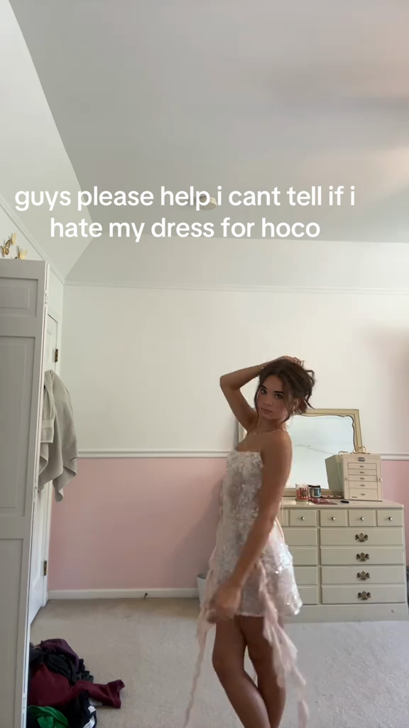 Silver Sequin Homecoming Mini Dress