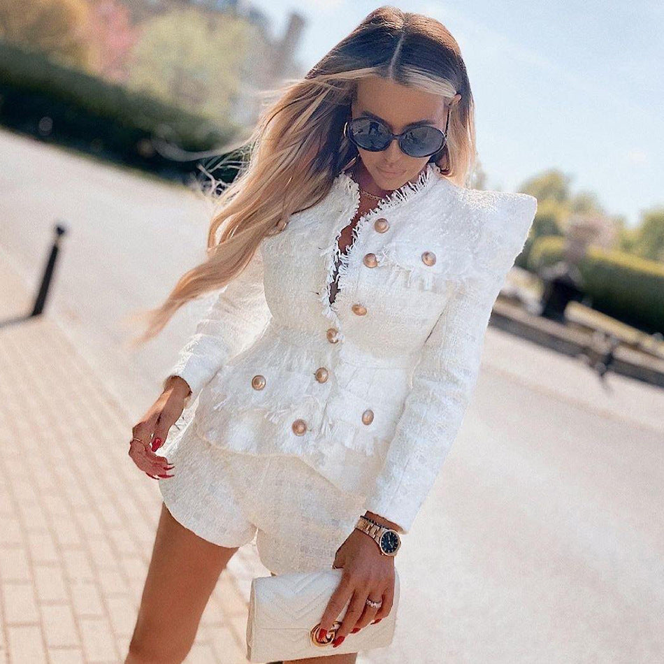 Sanda Tweed Blazer & Shorts - 2 Pieces Set-CALLISTARI