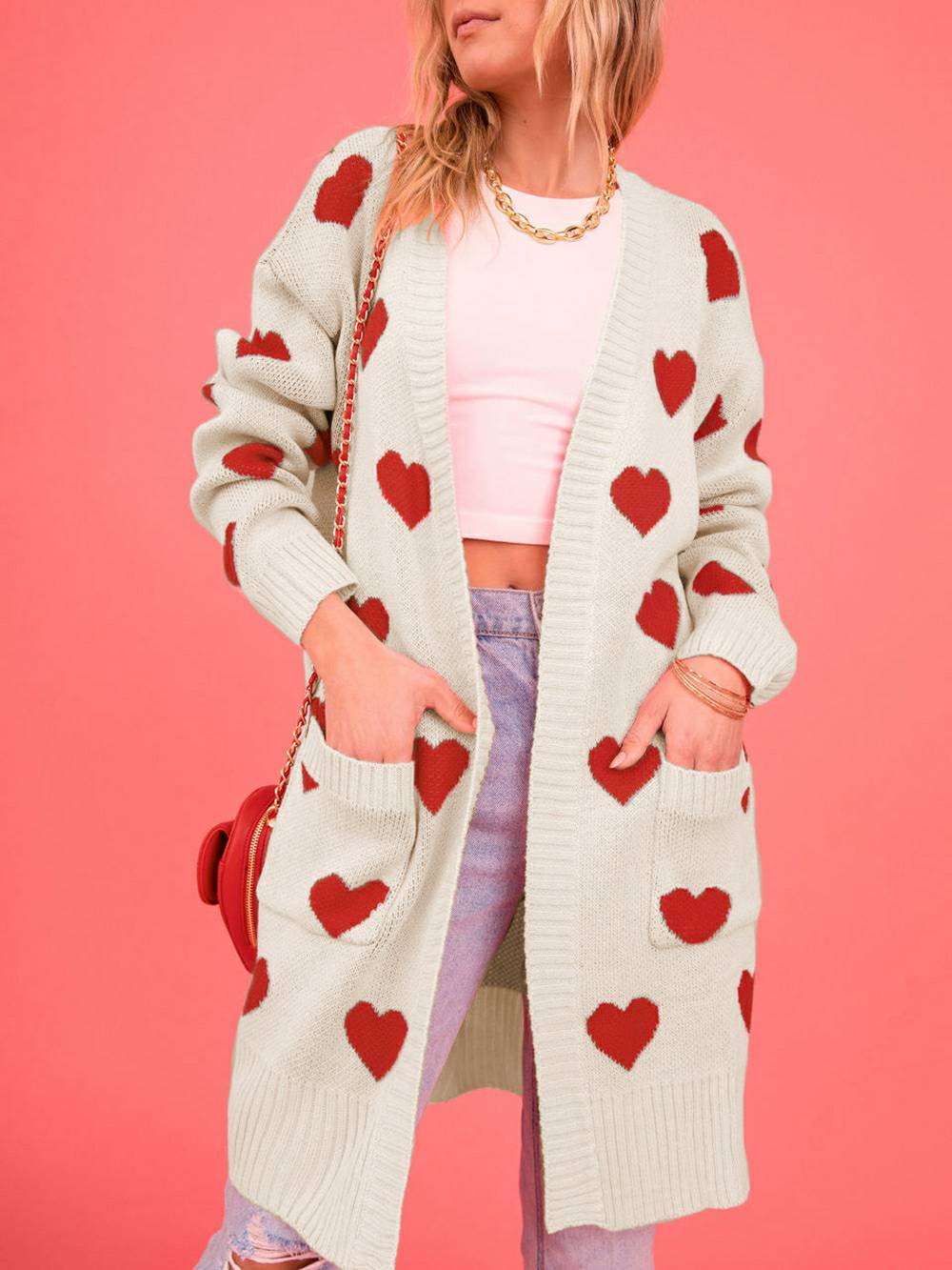 Heart Knit Cardigan-CALLISTARI
