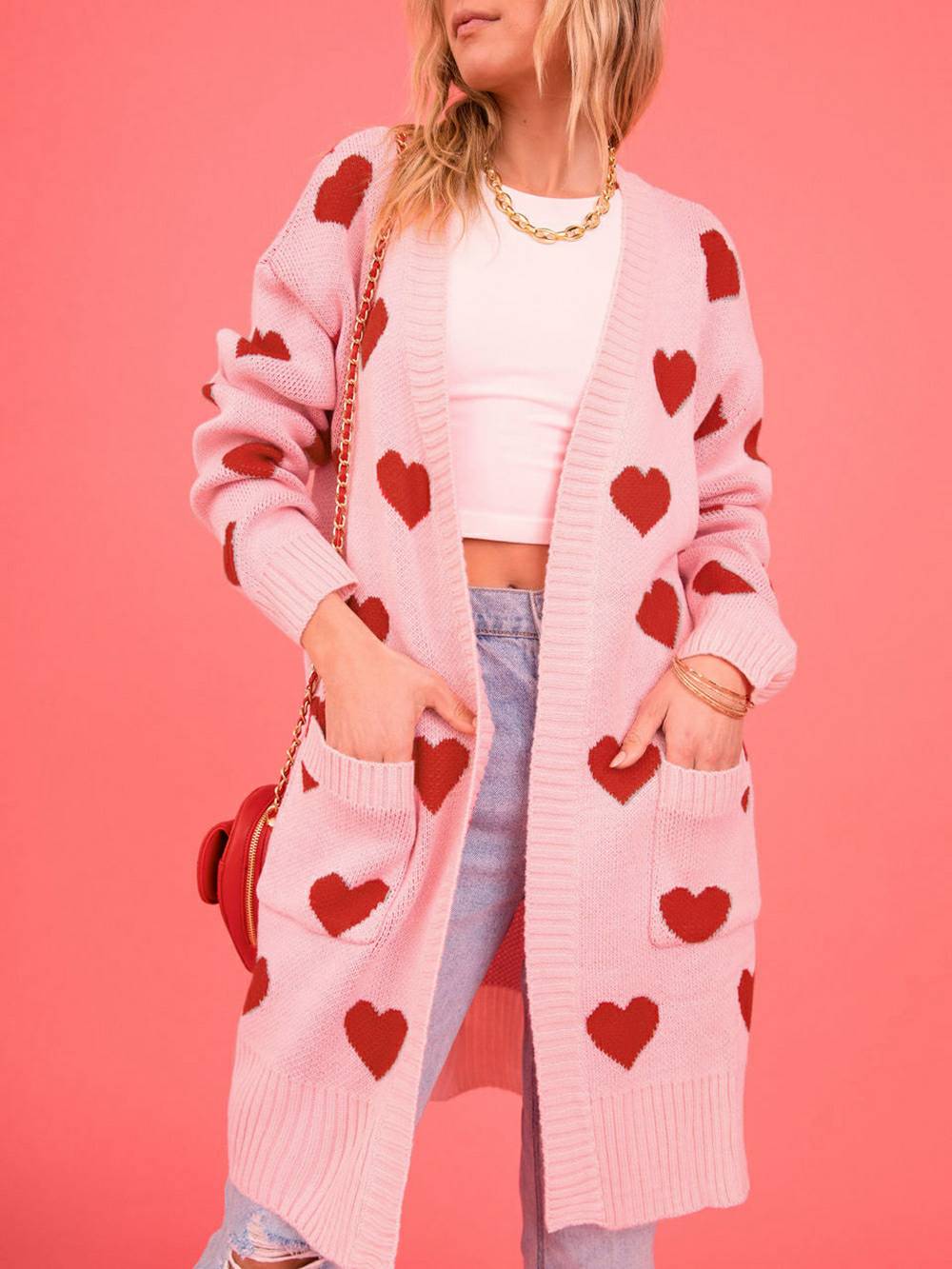 Heart Knit Cardigan-CALLISTARI