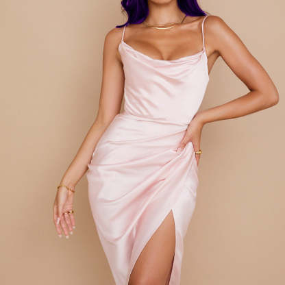 Belle Satin off the shoulder corset cocktail midi dress-CALLISTARI