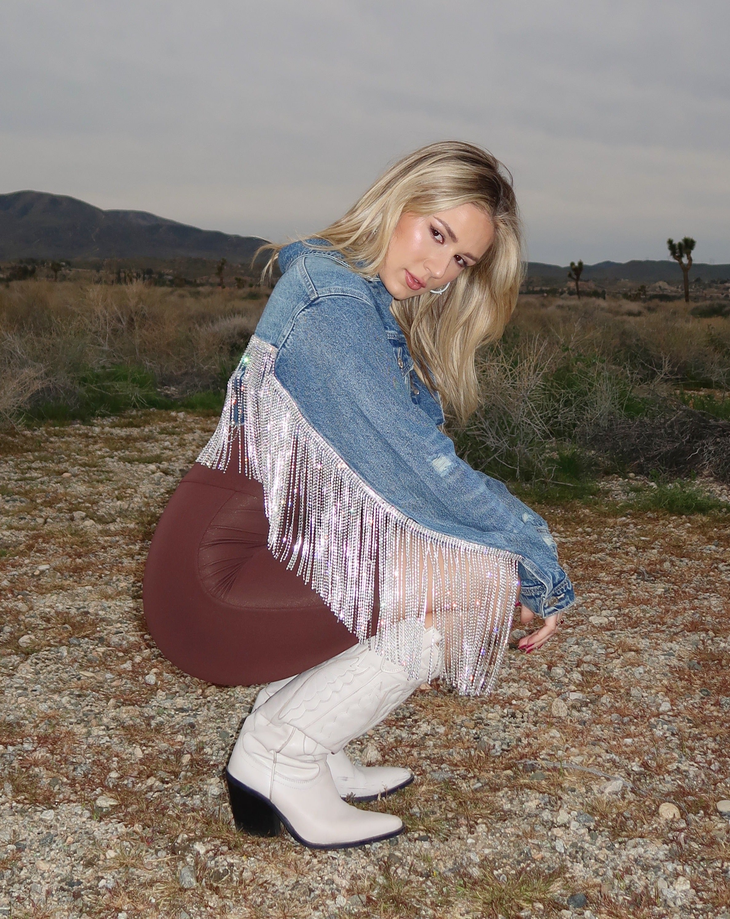 Rhinestone fringed jacket @Callistari-CALLISTARI