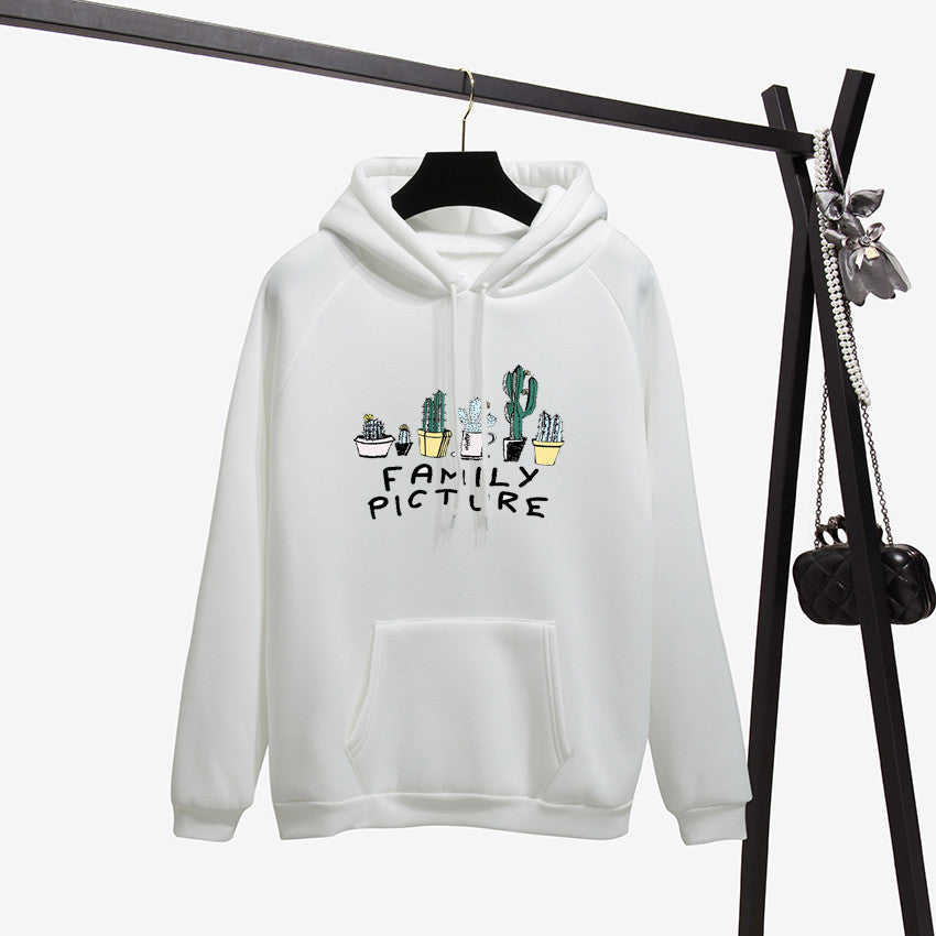 Family Picture Printed Casual Pullover Hoodie-CALLISTARI