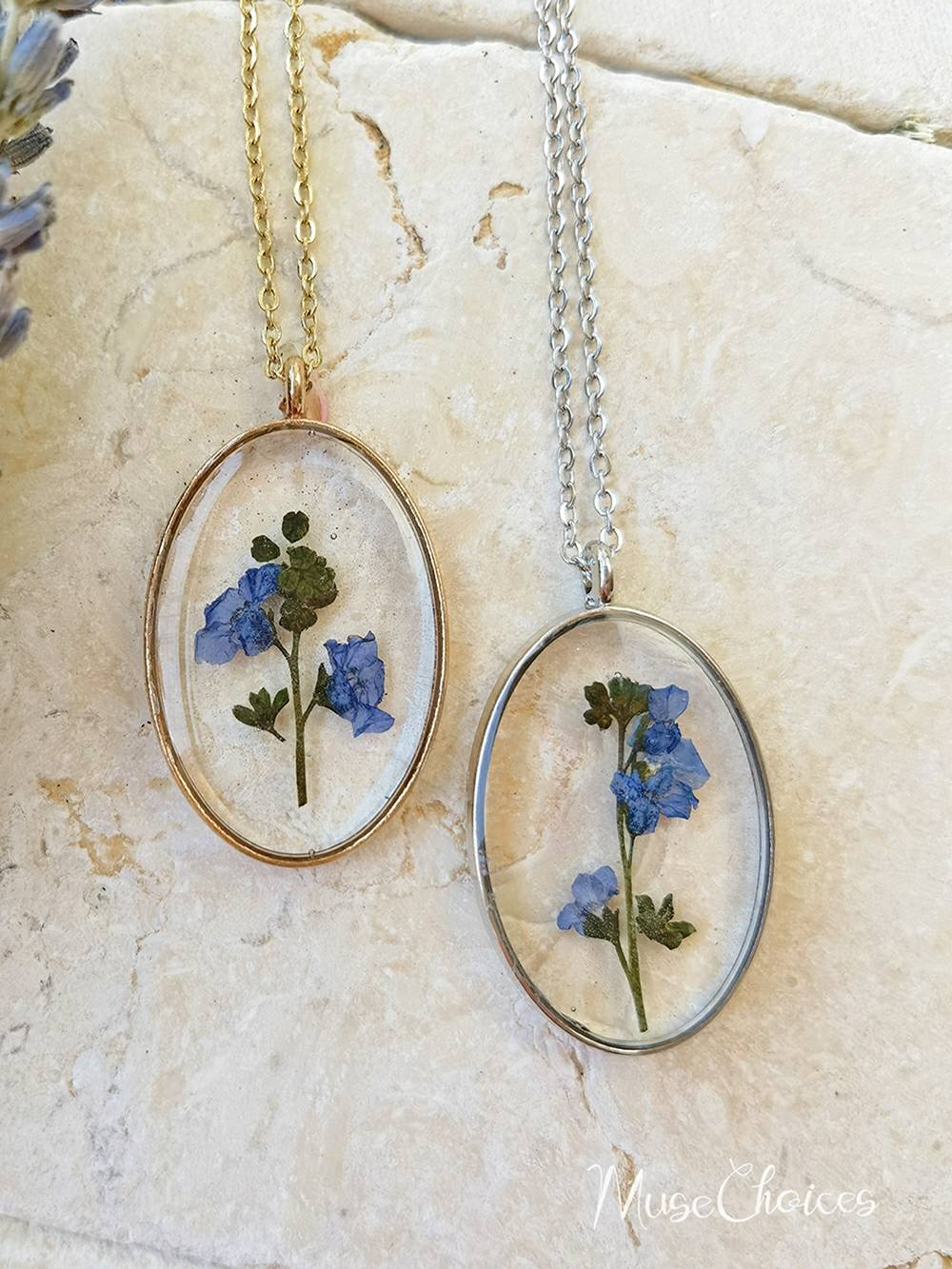 Resin Pressed Flower Necklaces - Colorful Mix Floral Set-CALLISTARI