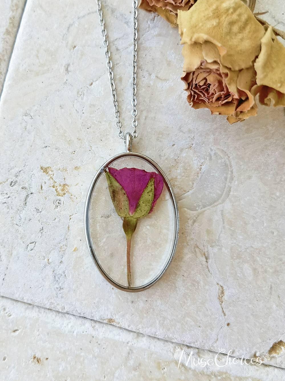 Resin Pressed Flower Necklaces - Colorful Mix Floral Set-CALLISTARI