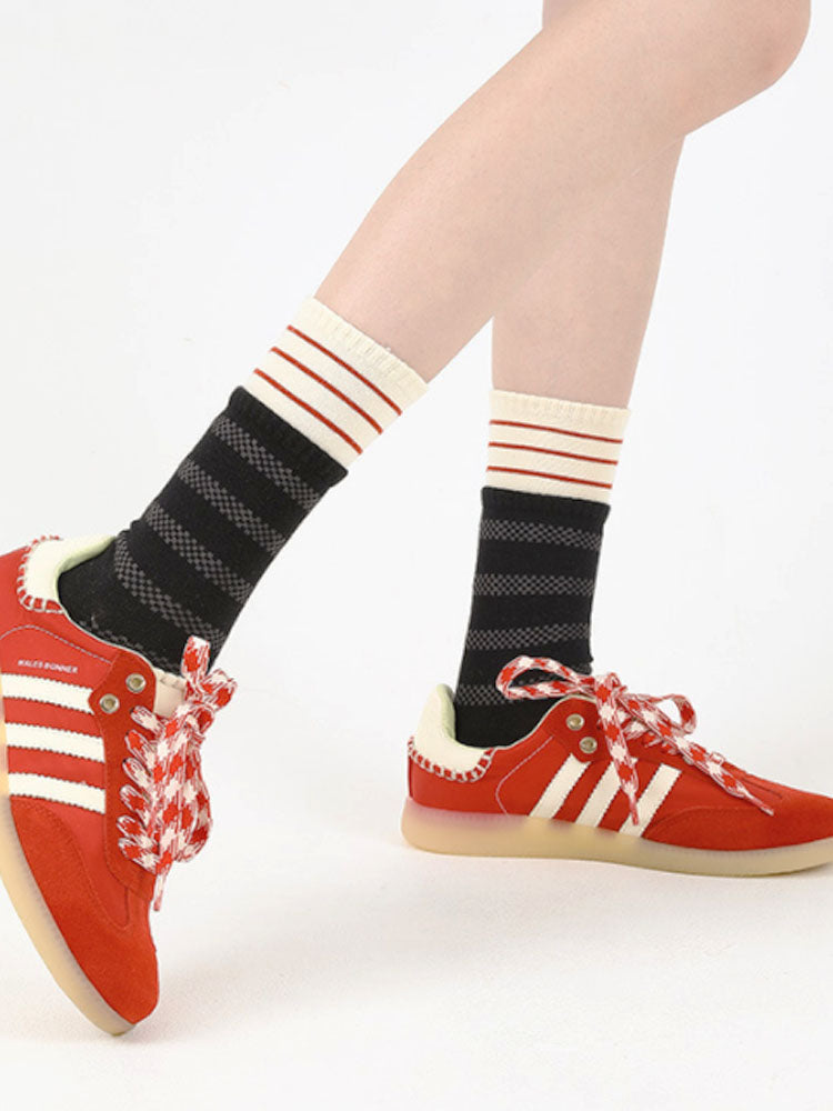 Colorful Striped Cotton Socks-CALLISTARI