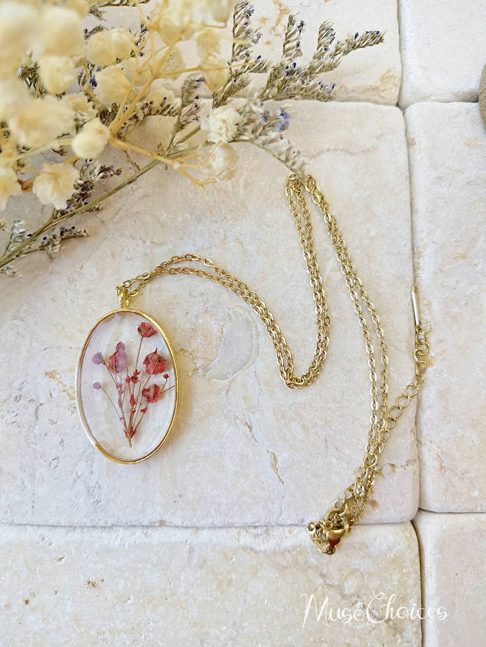 Resin Pressed Flower Necklaces - Colorful Mix Floral Set-CALLISTARI