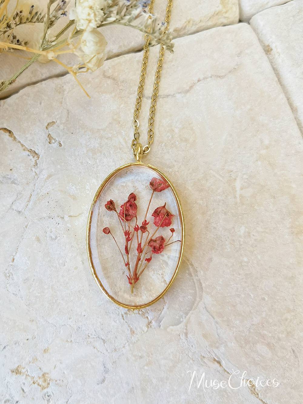 Resin Pressed Flower Necklaces - Colorful Mix Floral Set-CALLISTARI