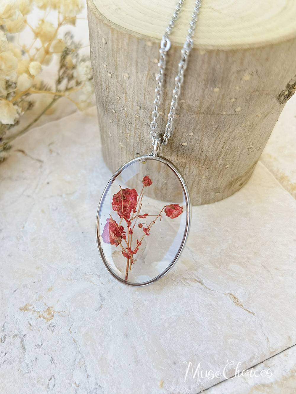 Resin Pressed Flower Necklaces - Colorful Mix Floral Set-CALLISTARI