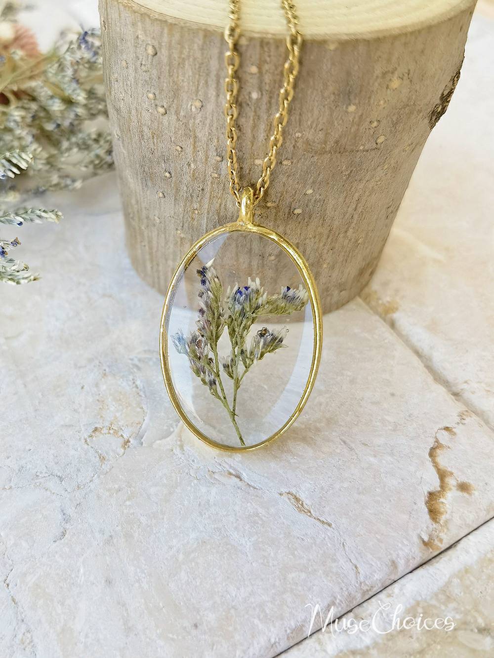 Resin Pressed Flower Necklaces - Colorful Mix Floral Set-CALLISTARI
