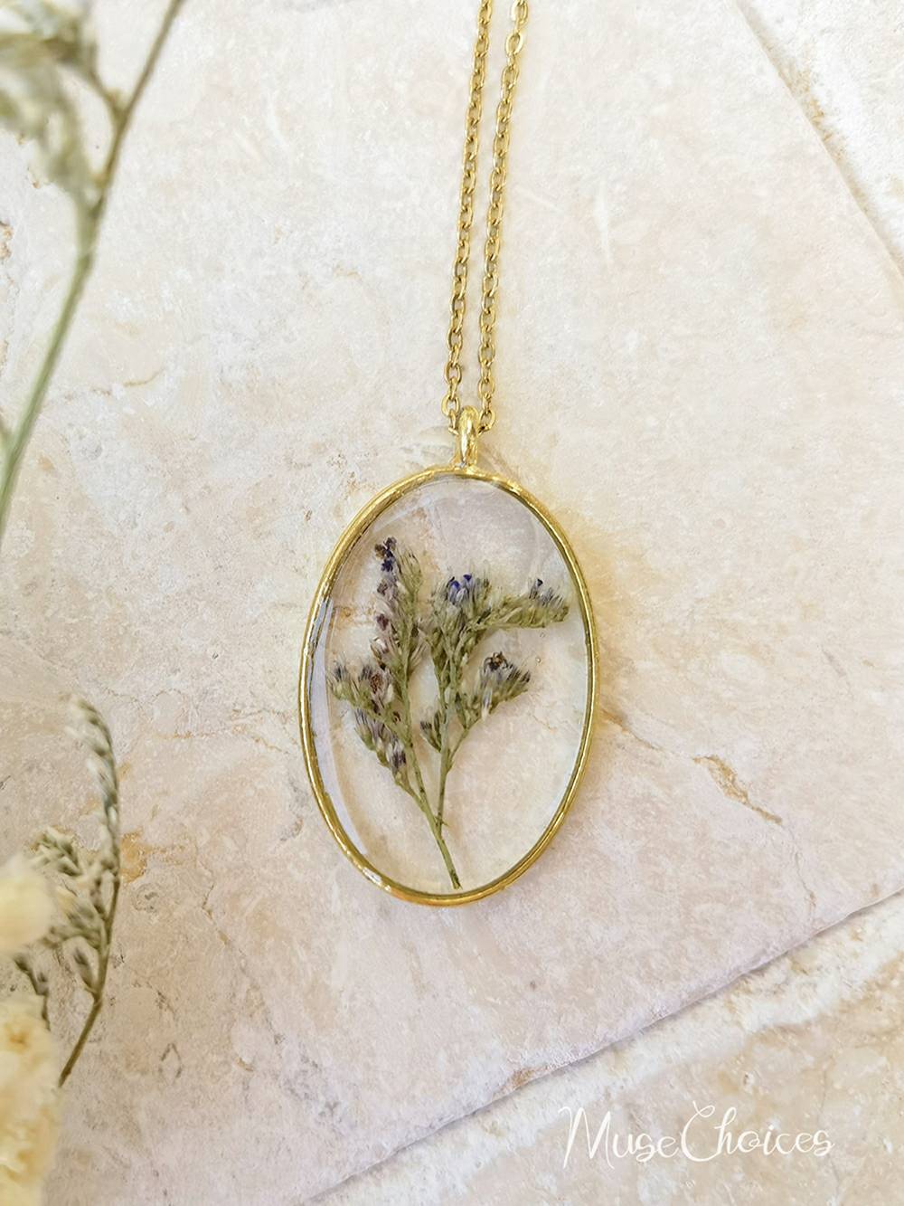 Resin Pressed Flower Necklaces - Colorful Mix Floral Set-CALLISTARI