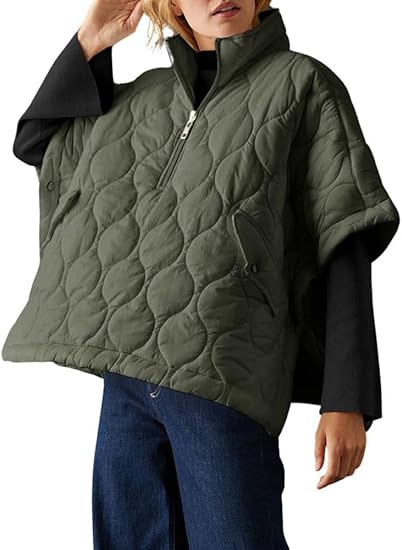 Quilted Poncho - Style Jacket-aritzao