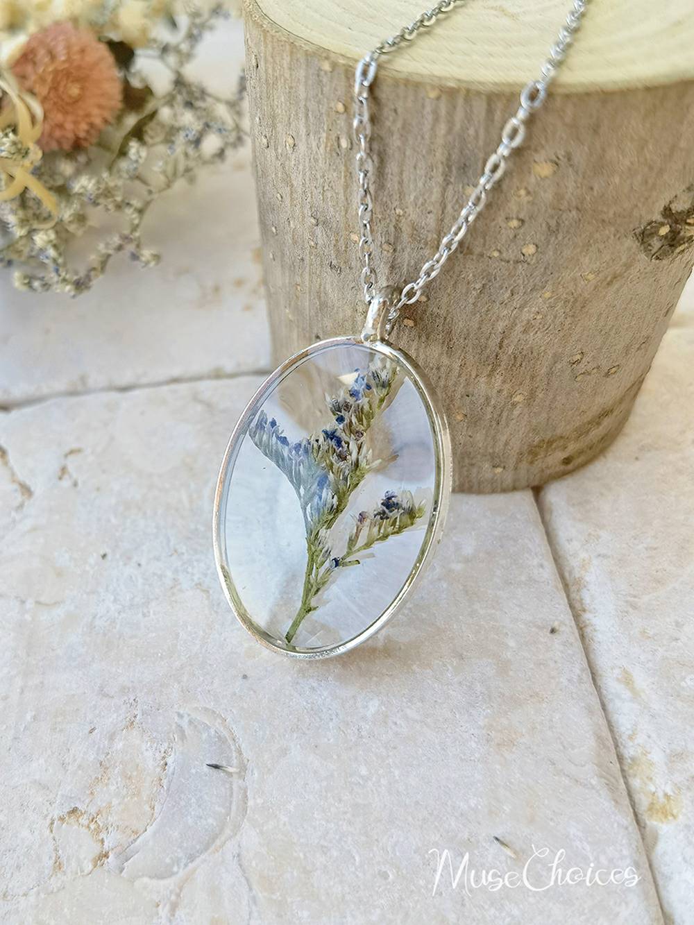 Resin Pressed Flower Necklaces - Colorful Mix Floral Set-CALLISTARI