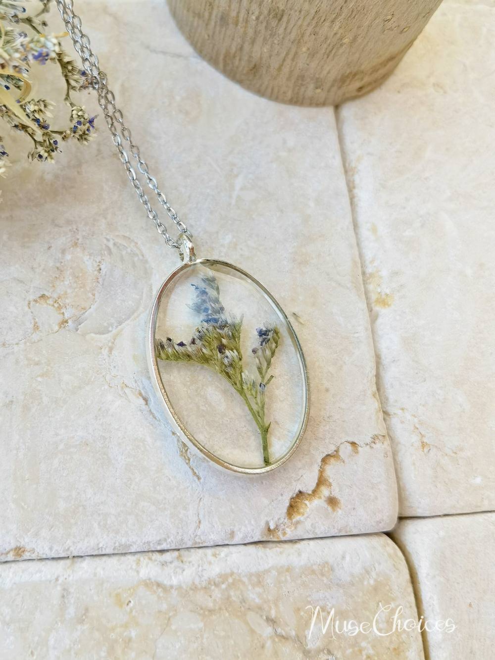 Resin Pressed Flower Necklaces - Colorful Mix Floral Set-CALLISTARI