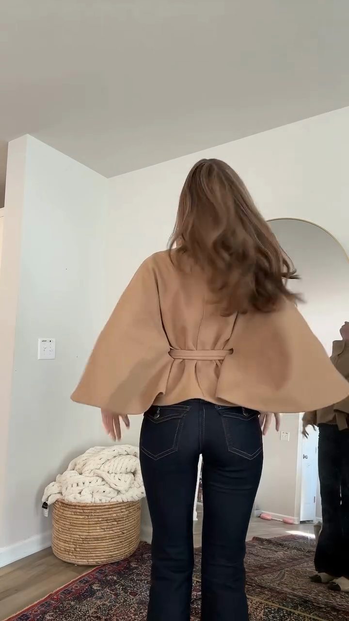 Camel Poncho Jacket