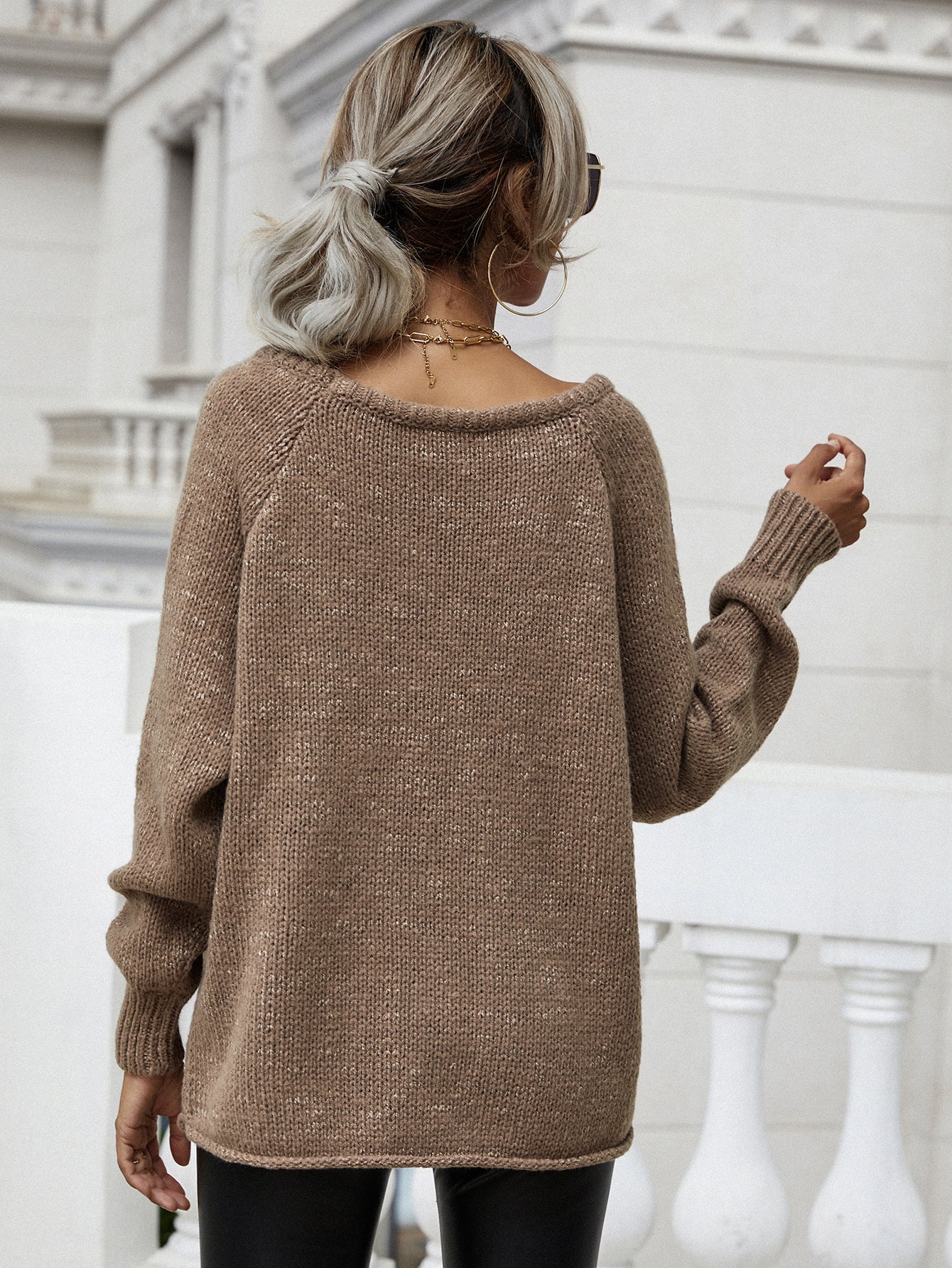 Strapless Knit Loose Pullover Sweater-CALLISTARI