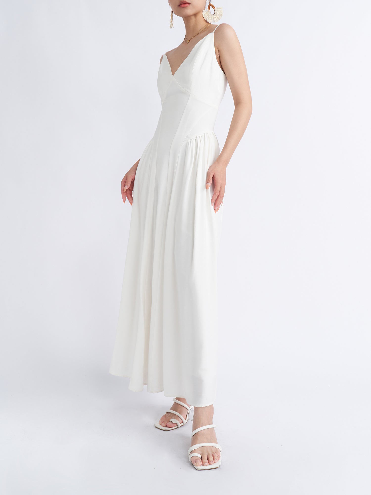 Mirabelle Mesh Embroidered A-Line Maxi Dress-CALLISTARI