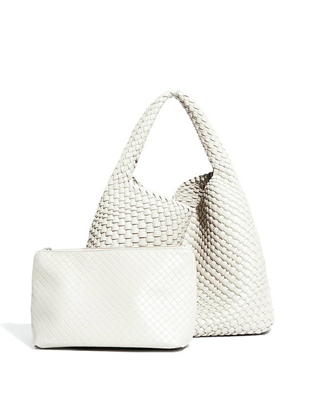 Recycled Vegan Intrecciato Shoulder Bag-CALLISTARI