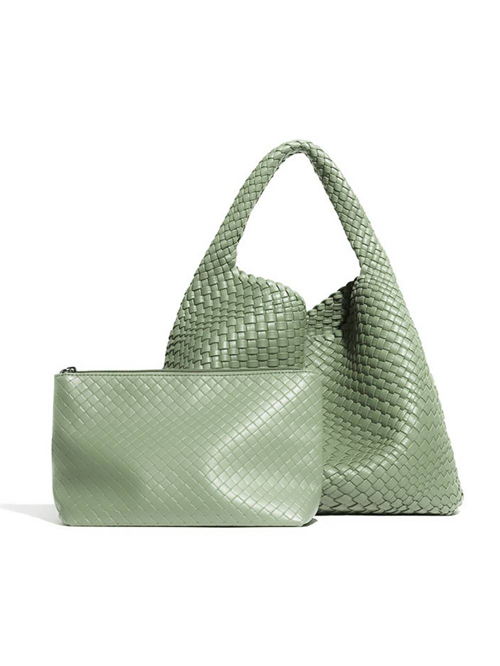 Recycled Vegan Intrecciato Shoulder Bag-CALLISTARI