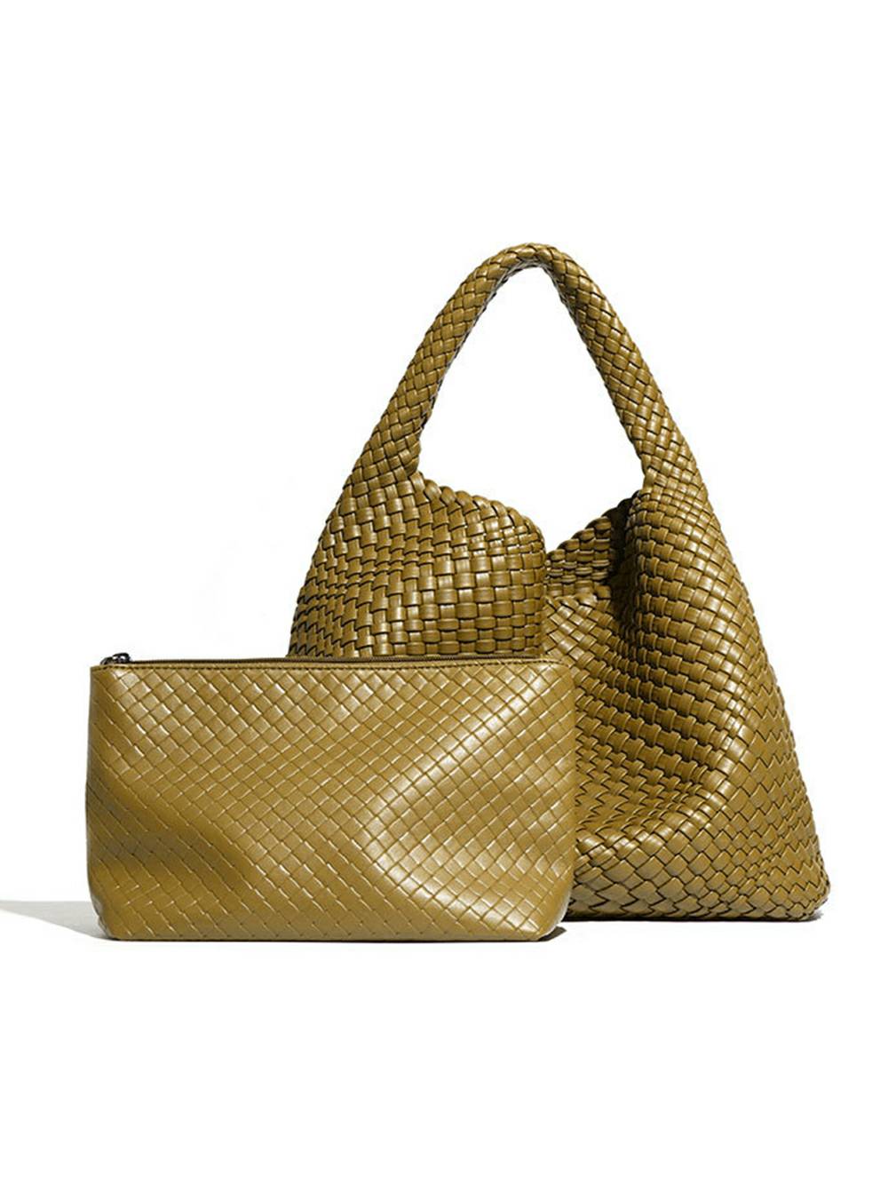 Recycled Vegan Intrecciato Shoulder Bag-CALLISTARI