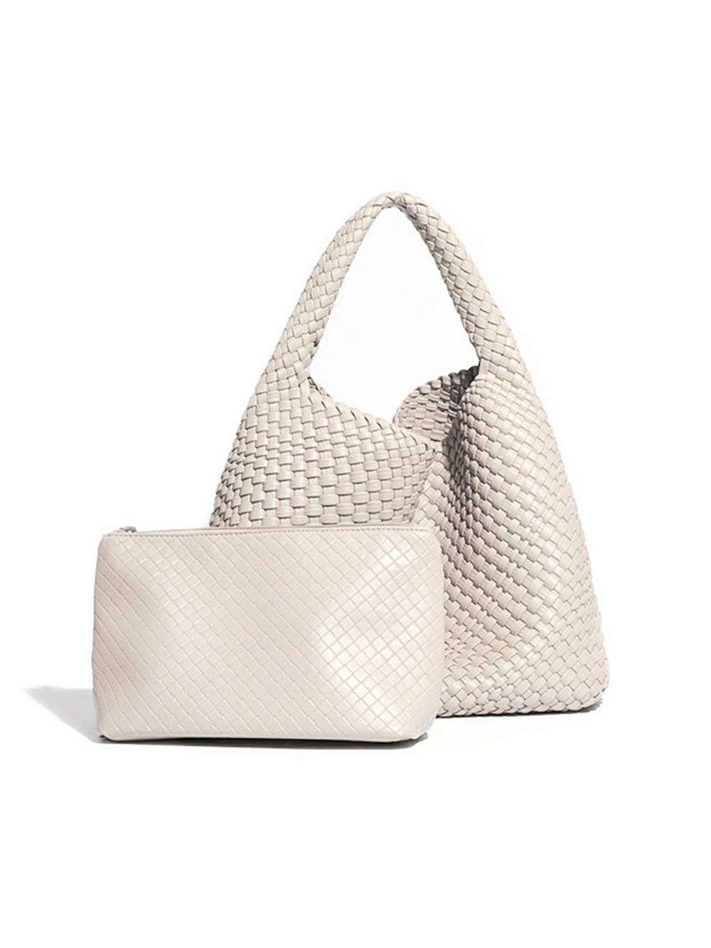 Recycled Vegan Intrecciato Shoulder Bag-CALLISTARI