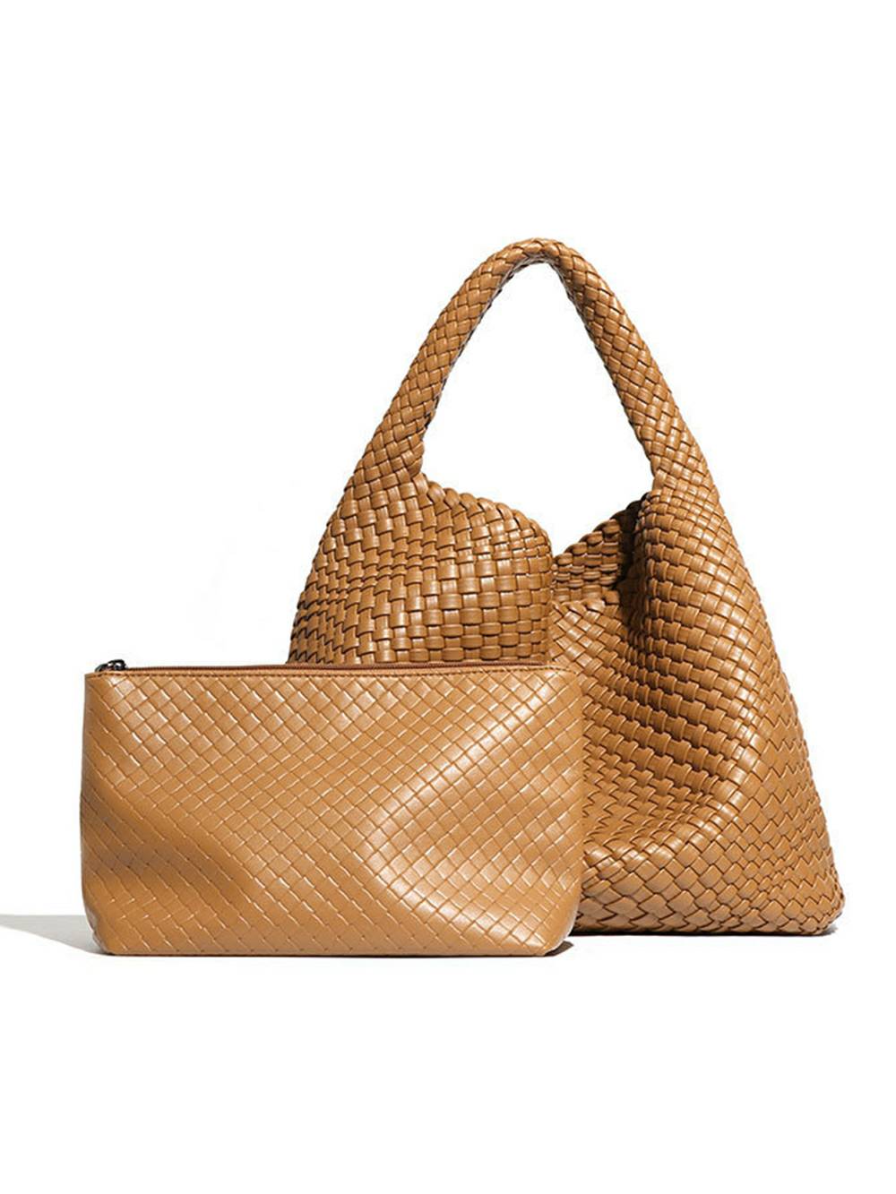 Recycled Vegan Intrecciato Shoulder Bag-CALLISTARI