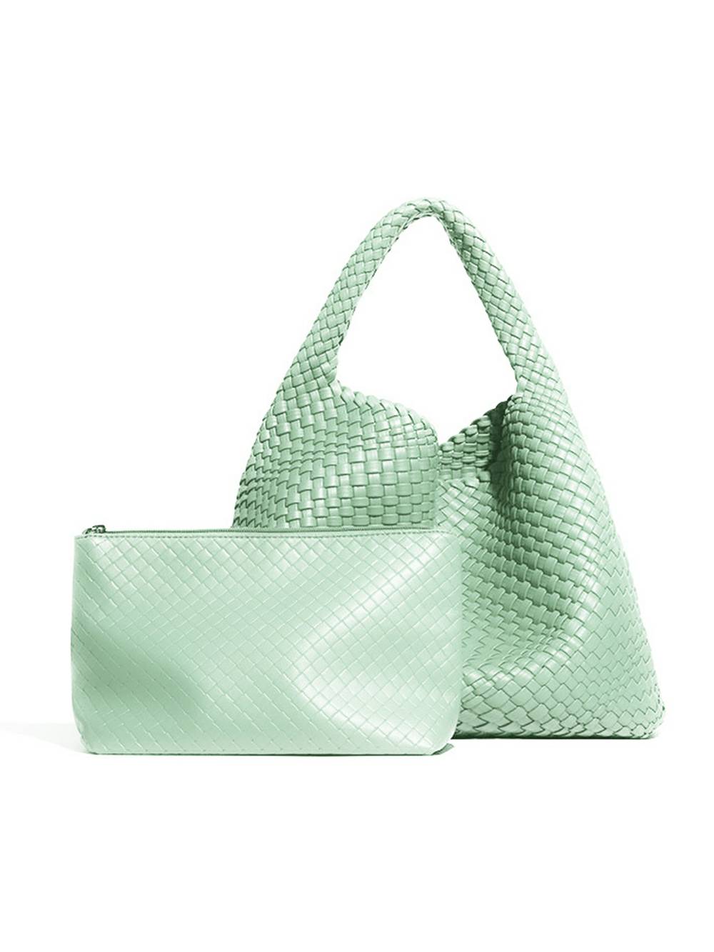 Recycled Vegan Intrecciato Shoulder Bag-CALLISTARI