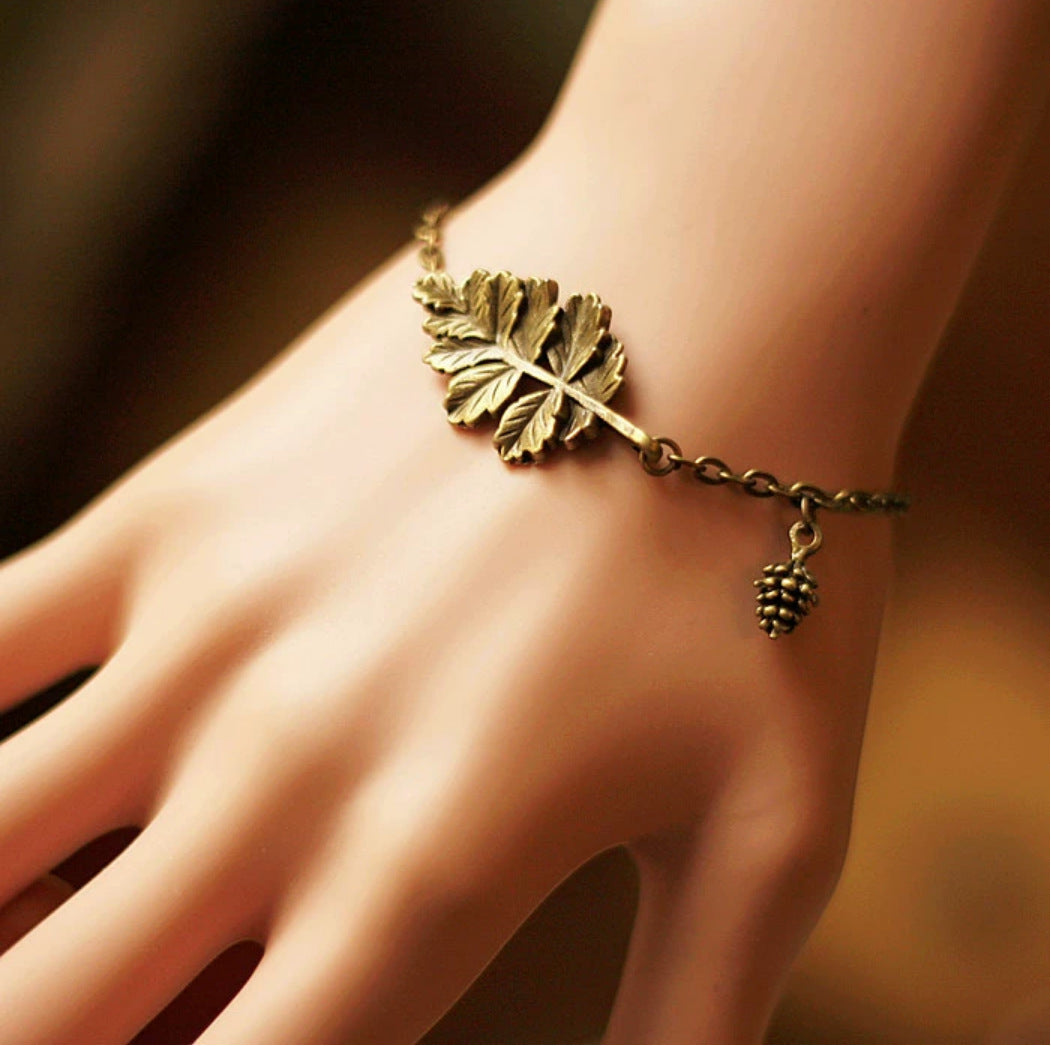 Christmas Handmade Forest Pearl Snowflake Bracelet-CALLISTARI