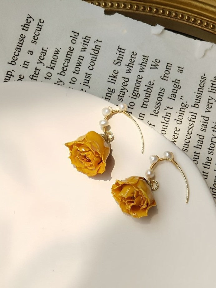 Orange Rose Earrings - Hannah-CALLISTARI