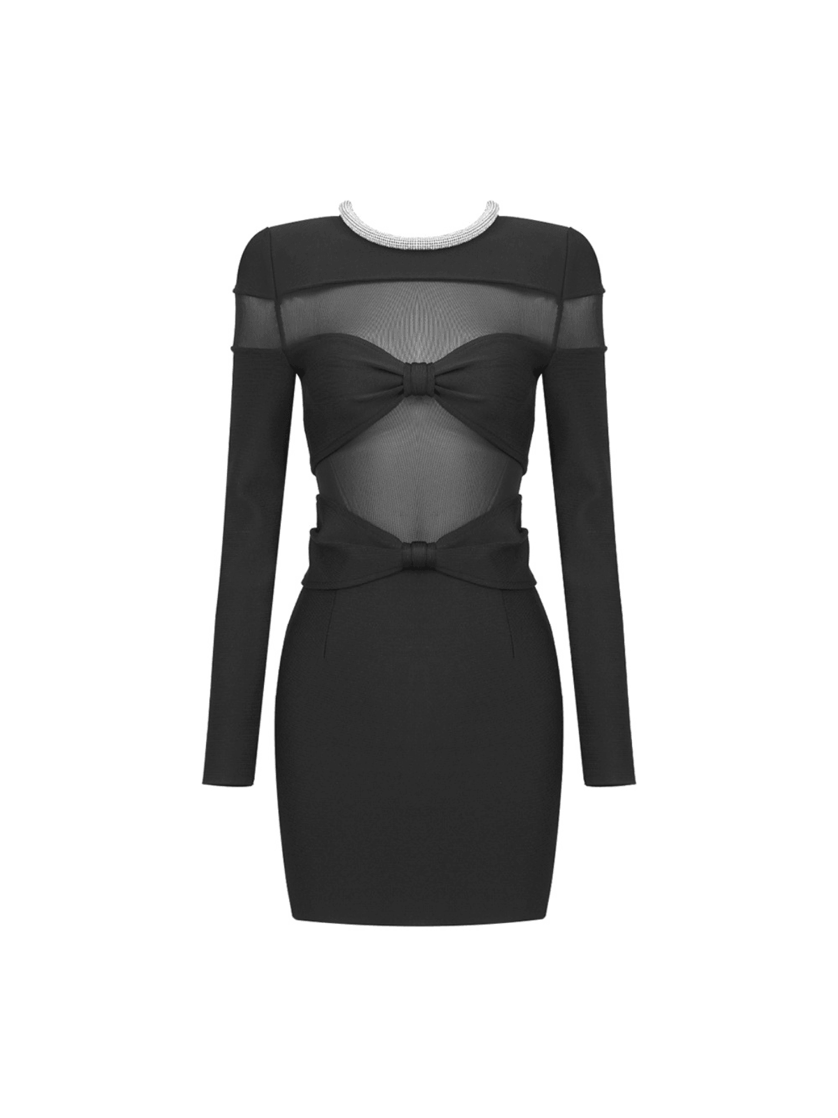 Arley Crystal Patchwork Mini Dress - Mew Mews