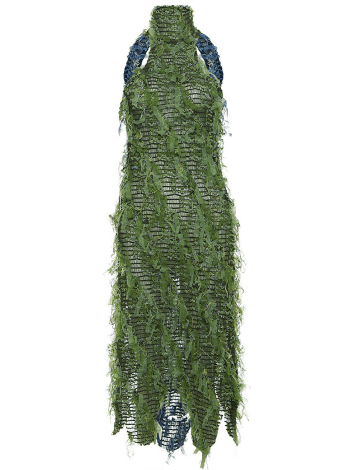 Arlo Halterneck Backless Hollow Midi Dress In Green - Mew Mews