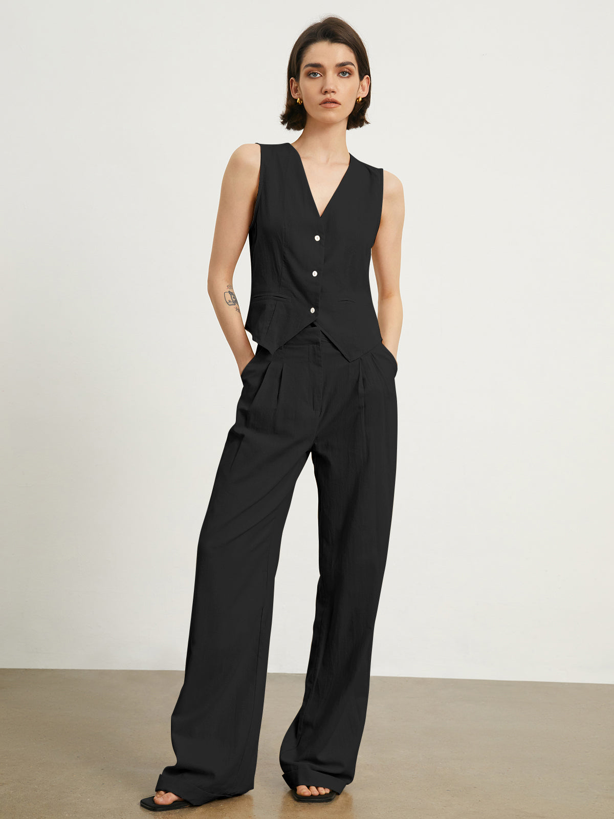 Effortless Linen Pants Set-CALLISTARI