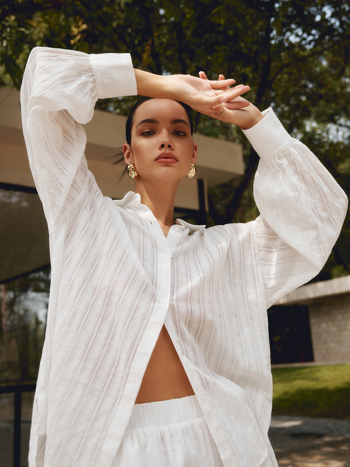 Minimalism Pure Cotton Shorts Set-CALLISTARI